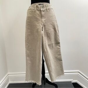 Banana Republic High Rise Wide Leg Crop Jeans Beige size 27